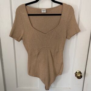 Abercrombie & Fitch Ribbed Square-Neck Bodysuit